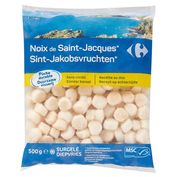 Noix de saint-Jacques sans corail surgelées
