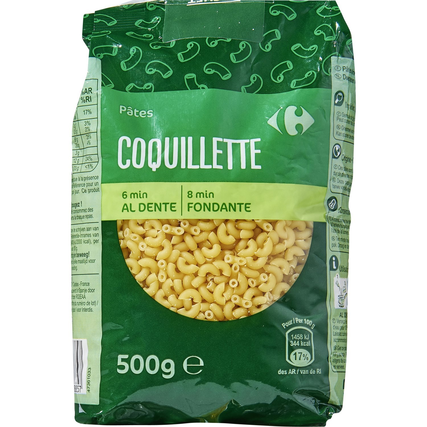 Pâtes coquillettes CARREFOUR