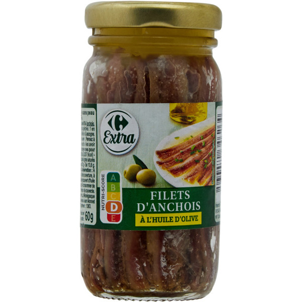 Filet d'anchois 3560070346264 CARREFOUR EXTRA Filet d'anchois 3560070346264 CARREFOUR EXTRA