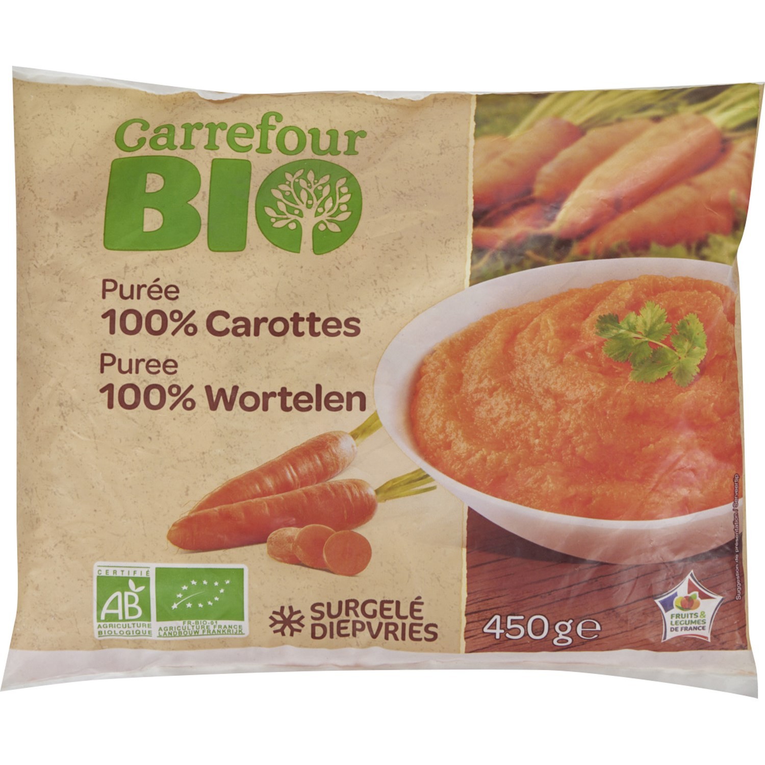 Purée bio 100% carottes CARREFOUR BIO