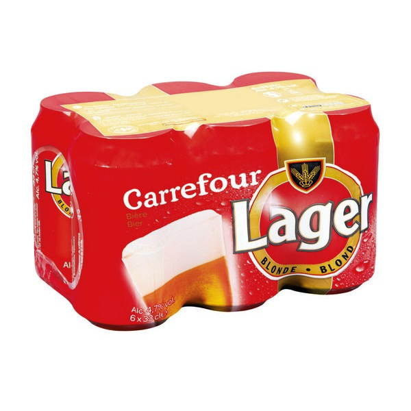 BIÈRE BLONDE LAGER CARREFOUR