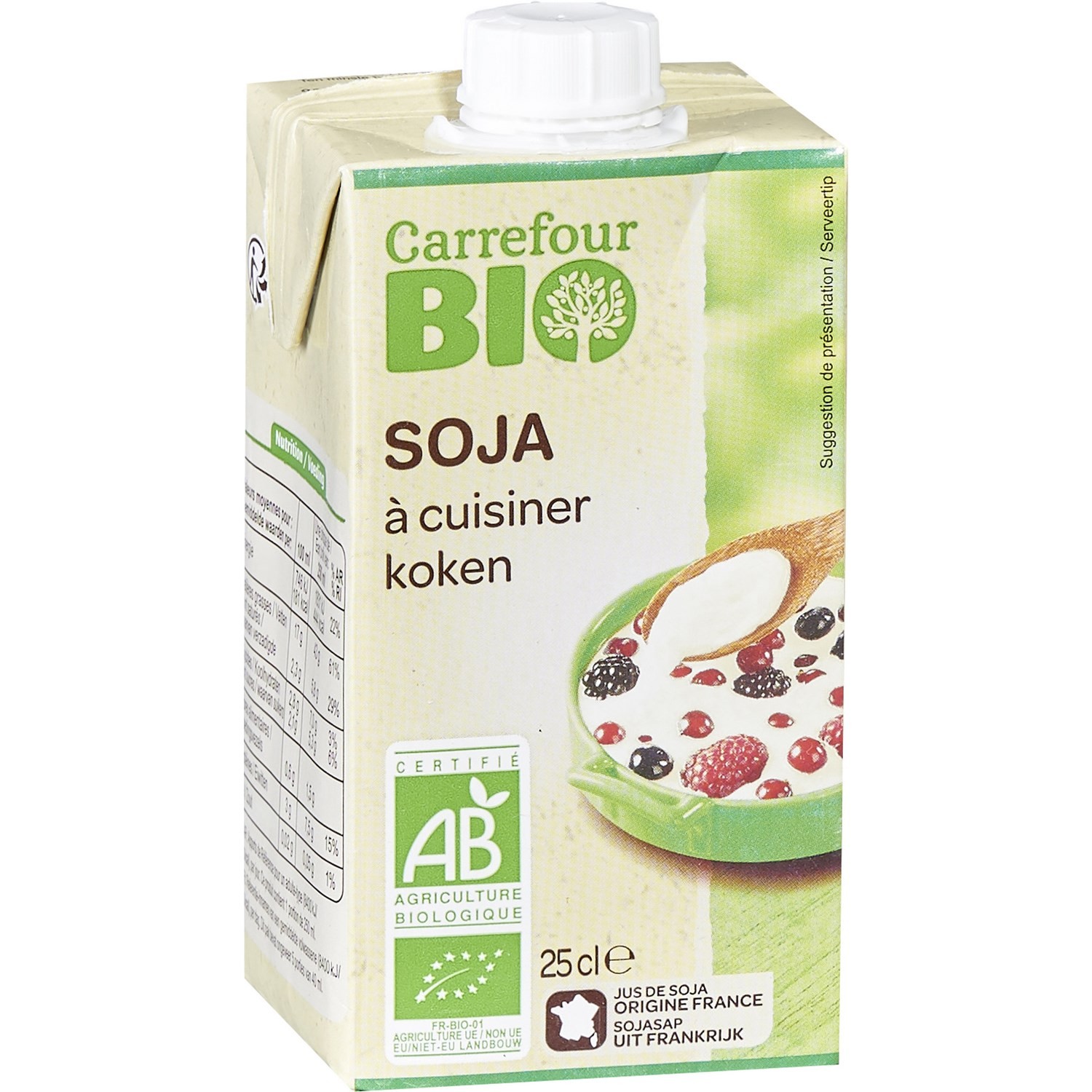 Préparation culinaire bio soja à cuisiner CARRE...