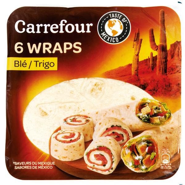 6 WRAPS BLÉ CARREFOUR