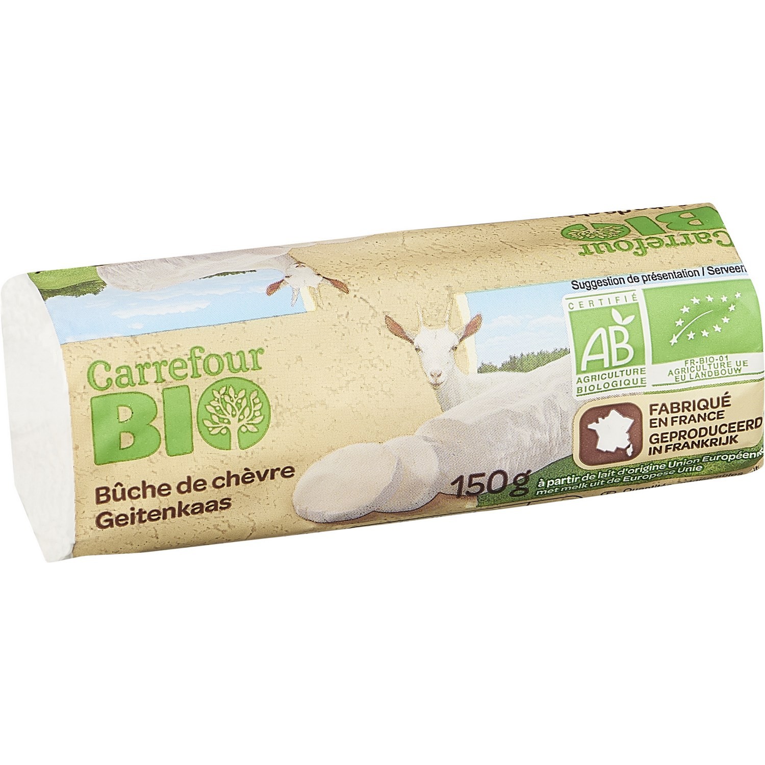 Bûche de chèvre bio CARREFOUR BIO