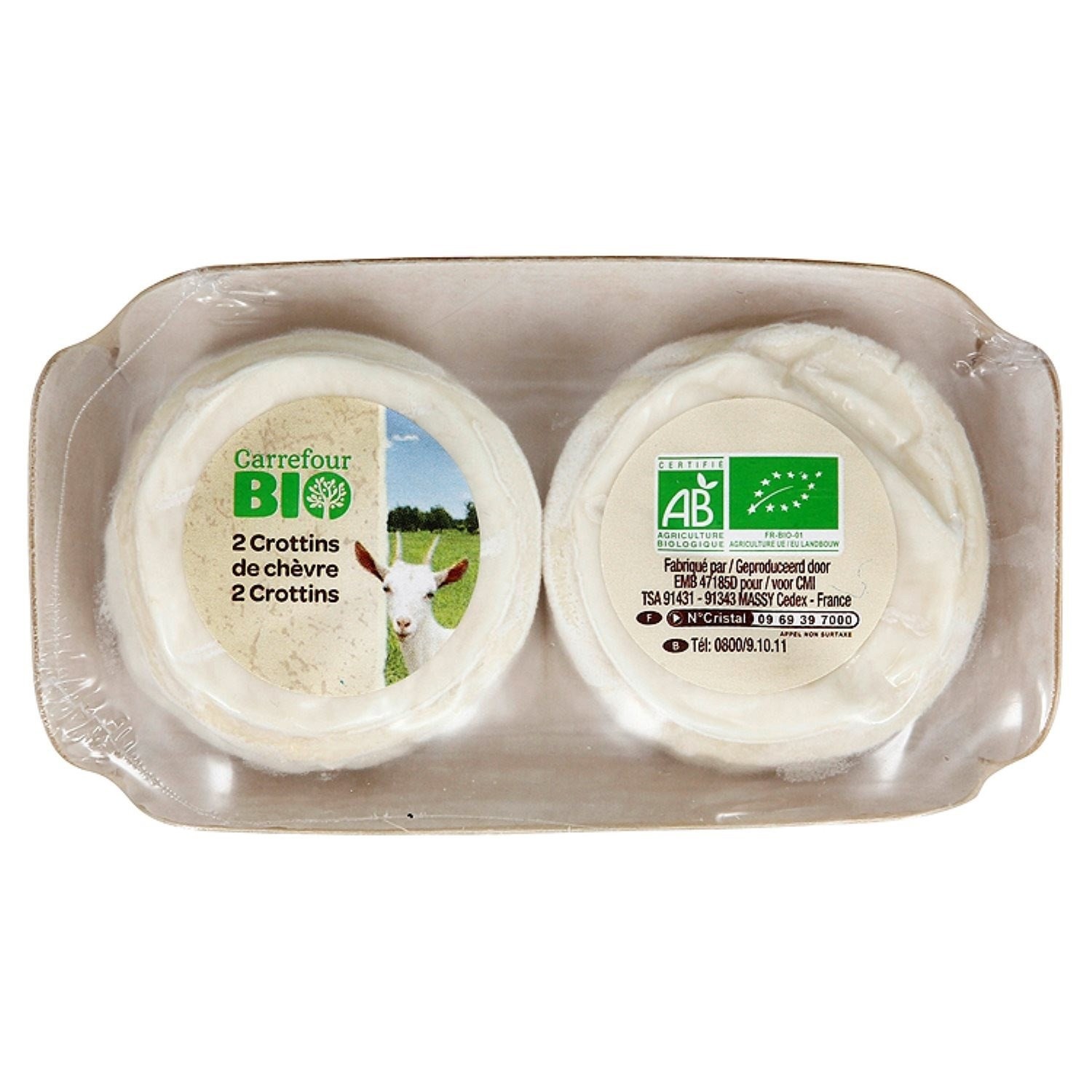 Crottins de chèvre bio CARREFOUR BIO