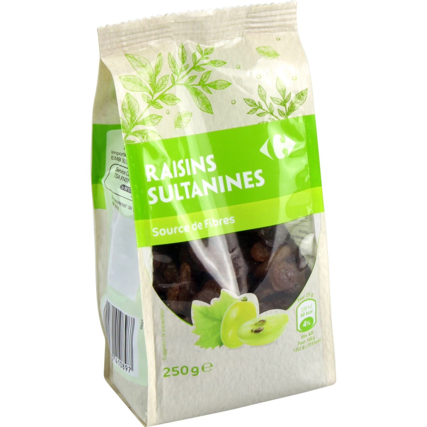 Fruits secs raisins sultanines CARREFOUR