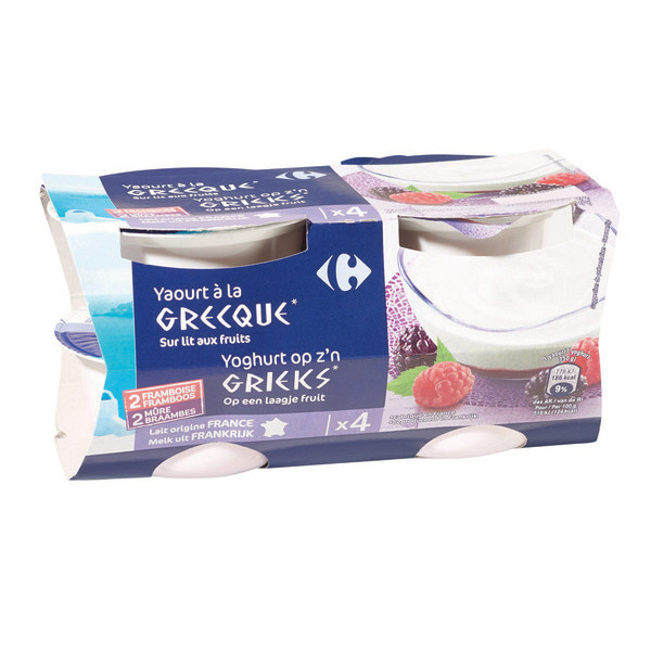 Yaourt à la Grecque sur lit aux fruits