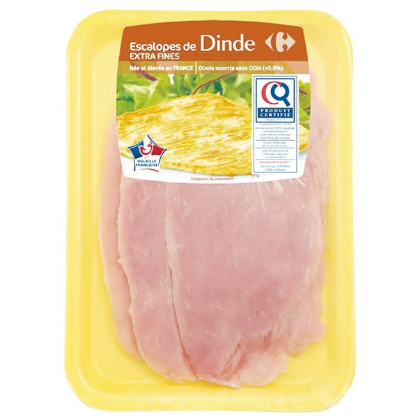 ESCALOPES DE DINDE EXTRA FINES CARREFOUR