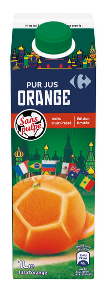PUR JUS D'ORANGE CARREFOUR