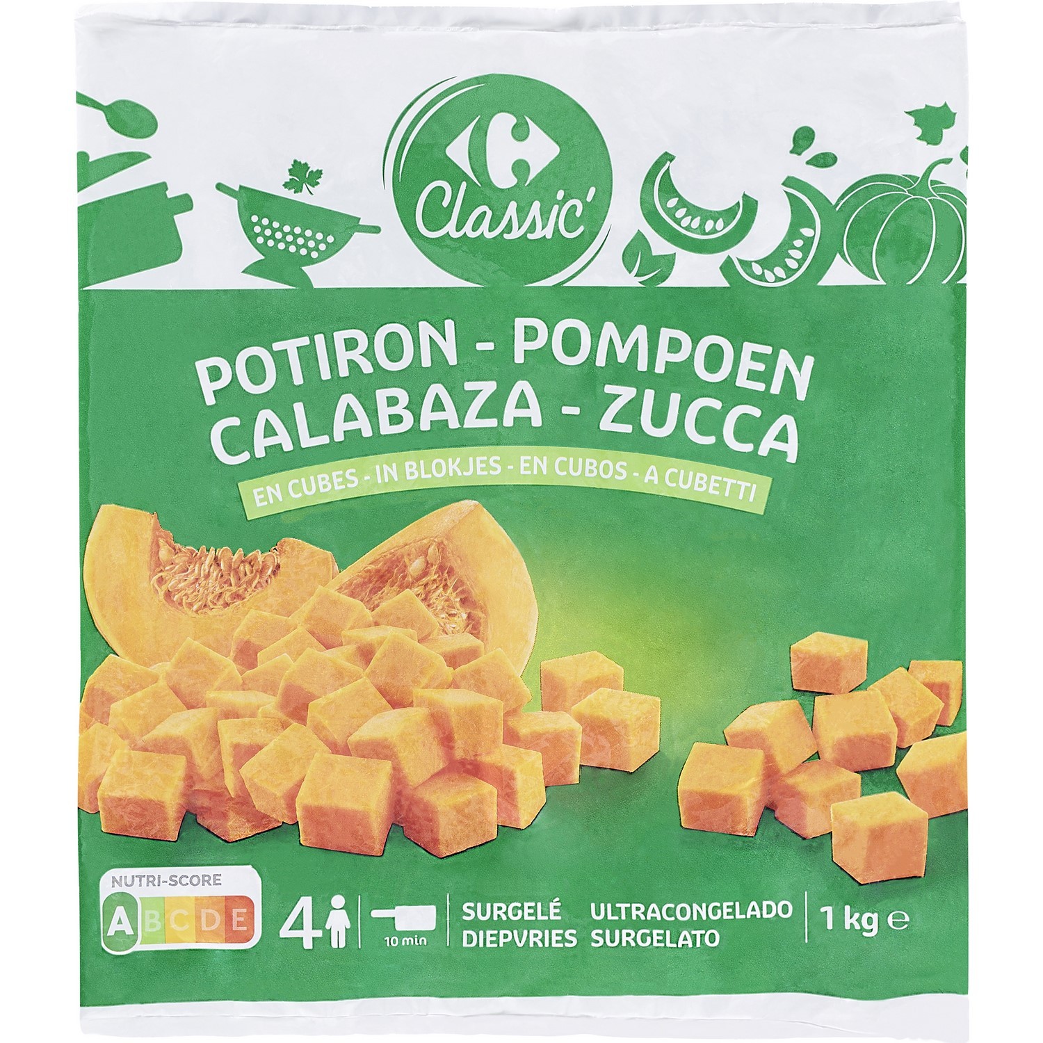 Potiron en cubes CARREFOUR CLASSIC' 3560070484478 CARREFOUR