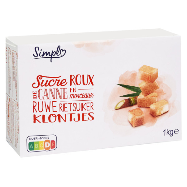 Sucre brut de canne en morceaux