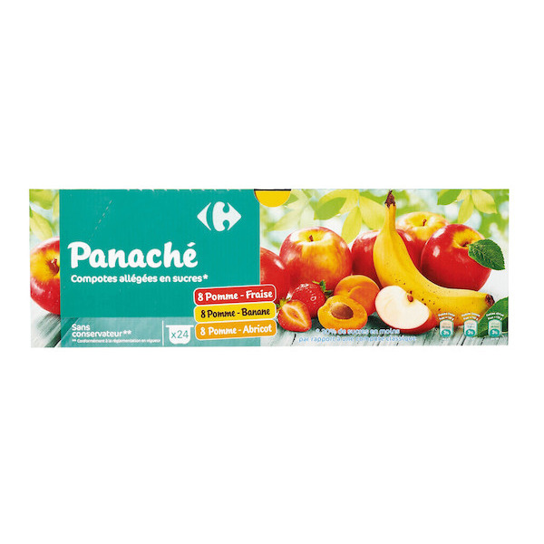 PANACHÉ COMPOTES ALLÉGÉES EN SUCRES CARREFOUR