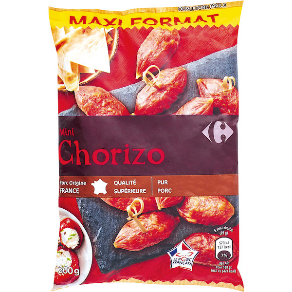 MINI CHORIZO OU SAUCISSON CARREFOUR