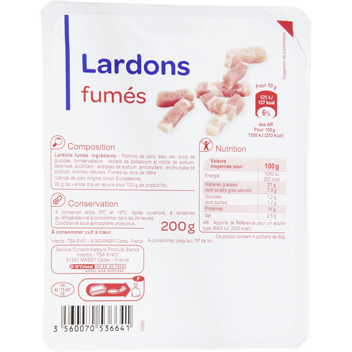Lardons fumés 