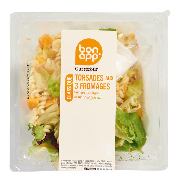 Torsades aux 3 fromages