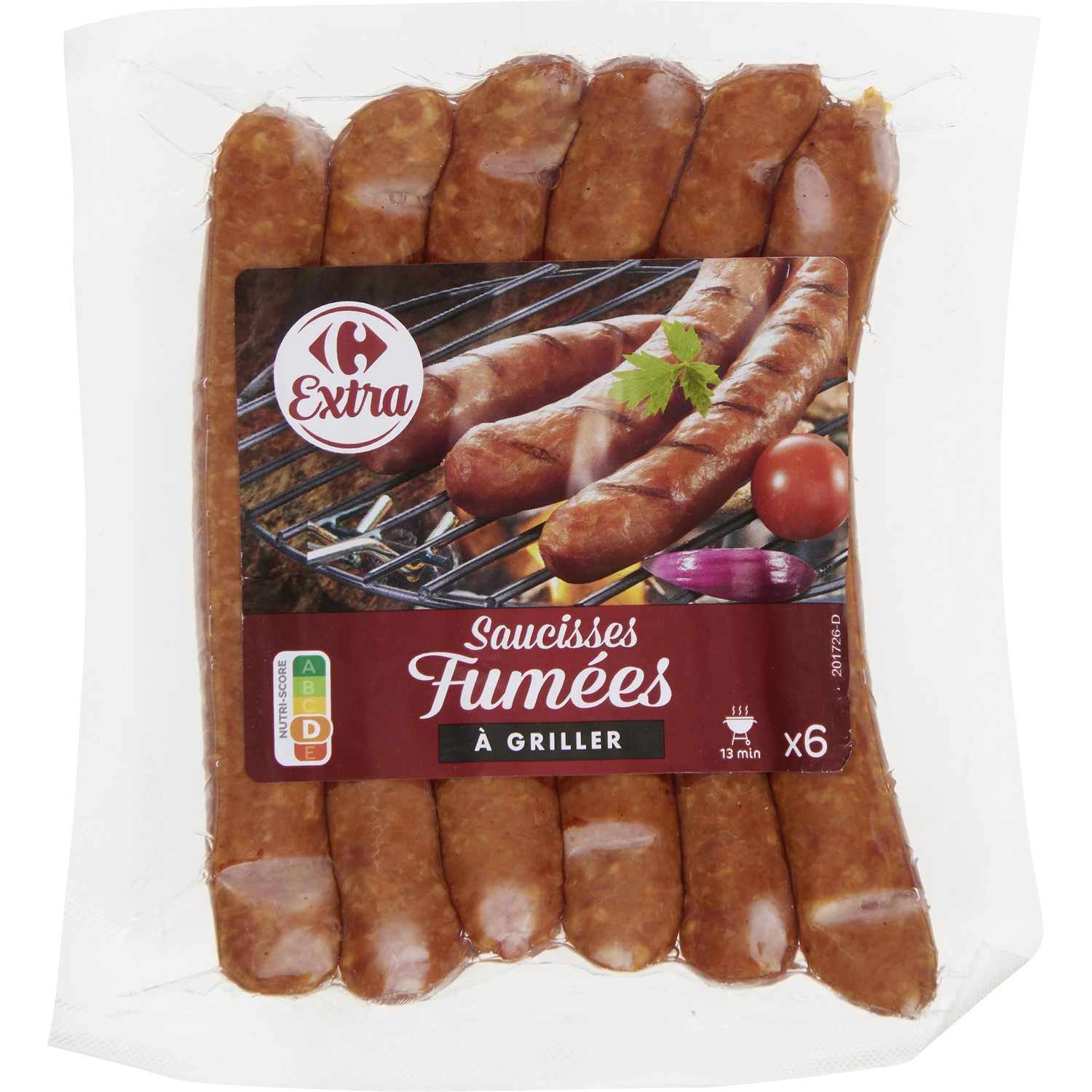 Saucisses fumées à griller CARREFOUR EXTRA