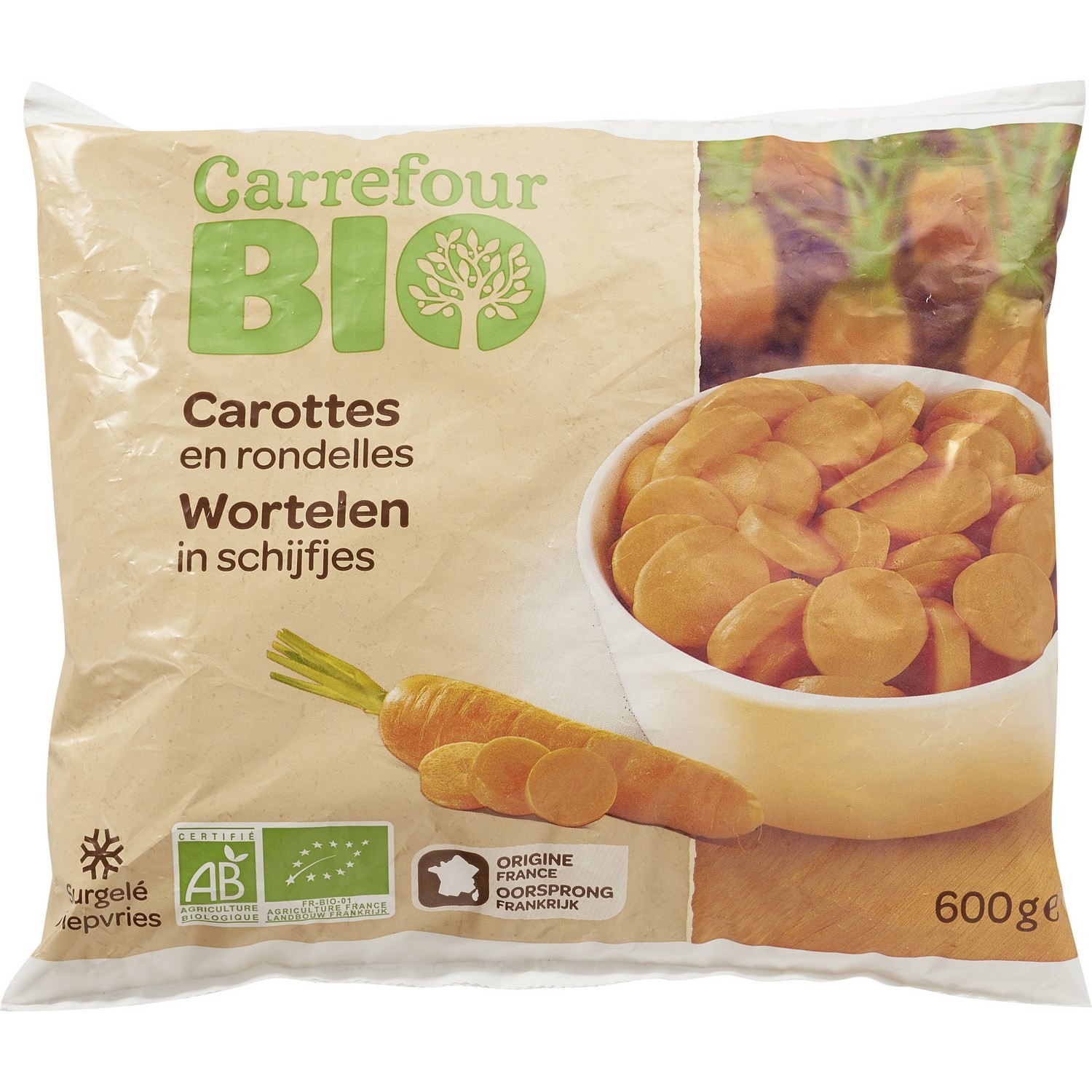 Carottes bio en rondelles CARREFOUR BIO