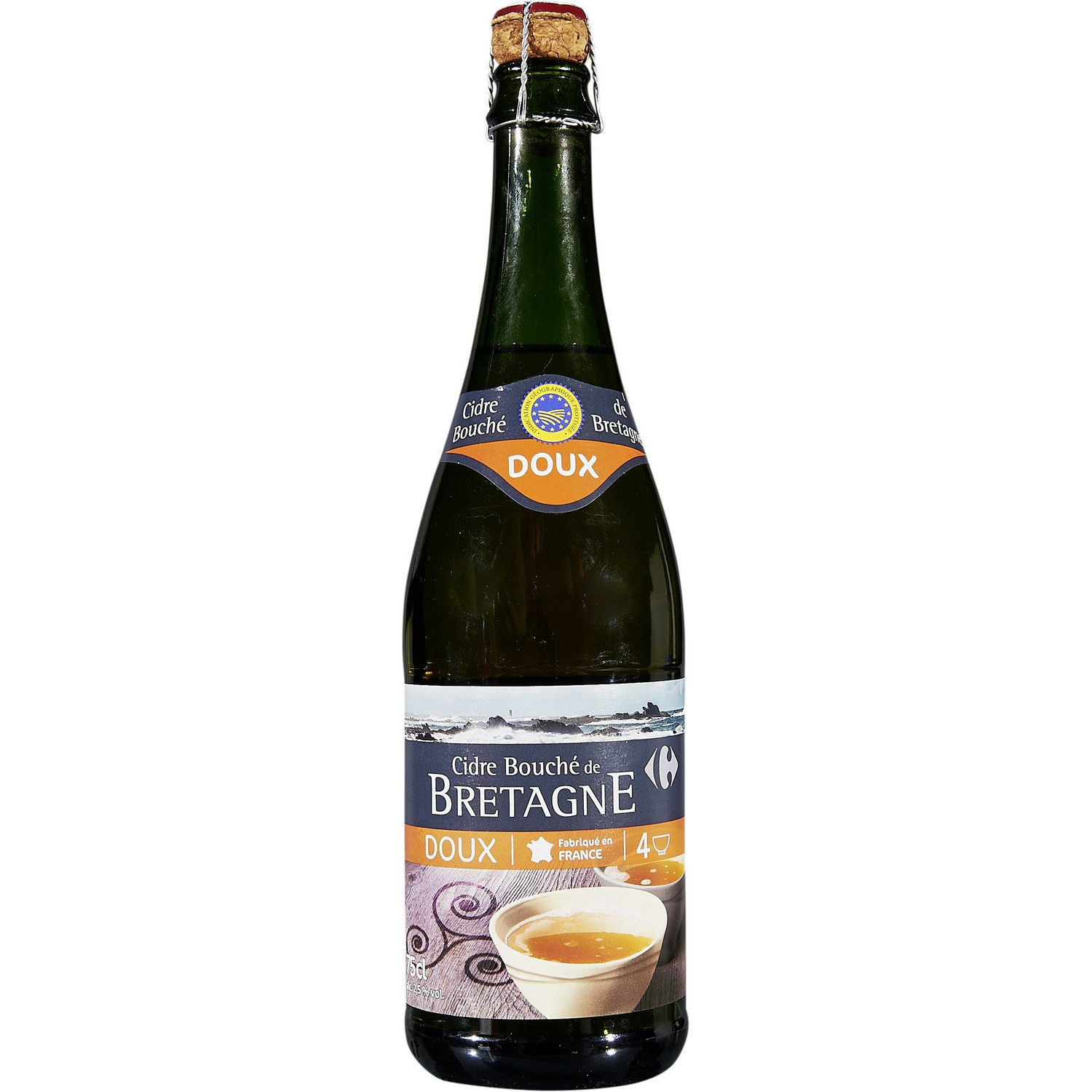 Cidre bouché doux de Bretagne CARREFOUR