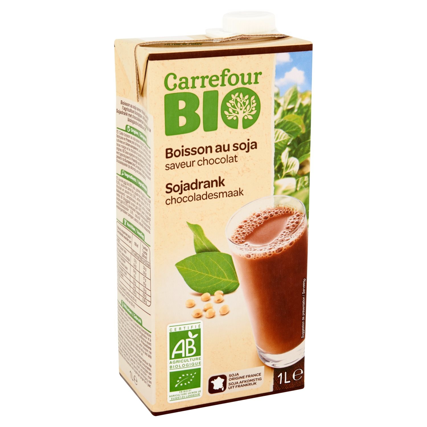 Boisson végétale bio au soja saveur chocolat CA...