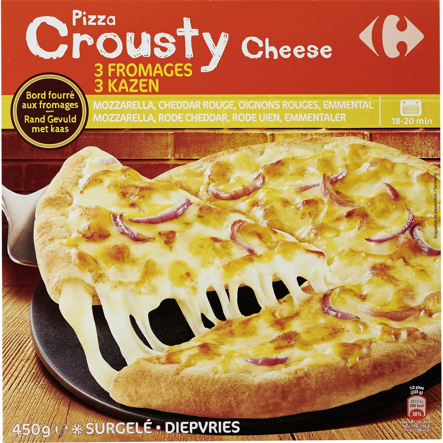 Pizza Crousty Cheese 3 fromages CARREFOUR