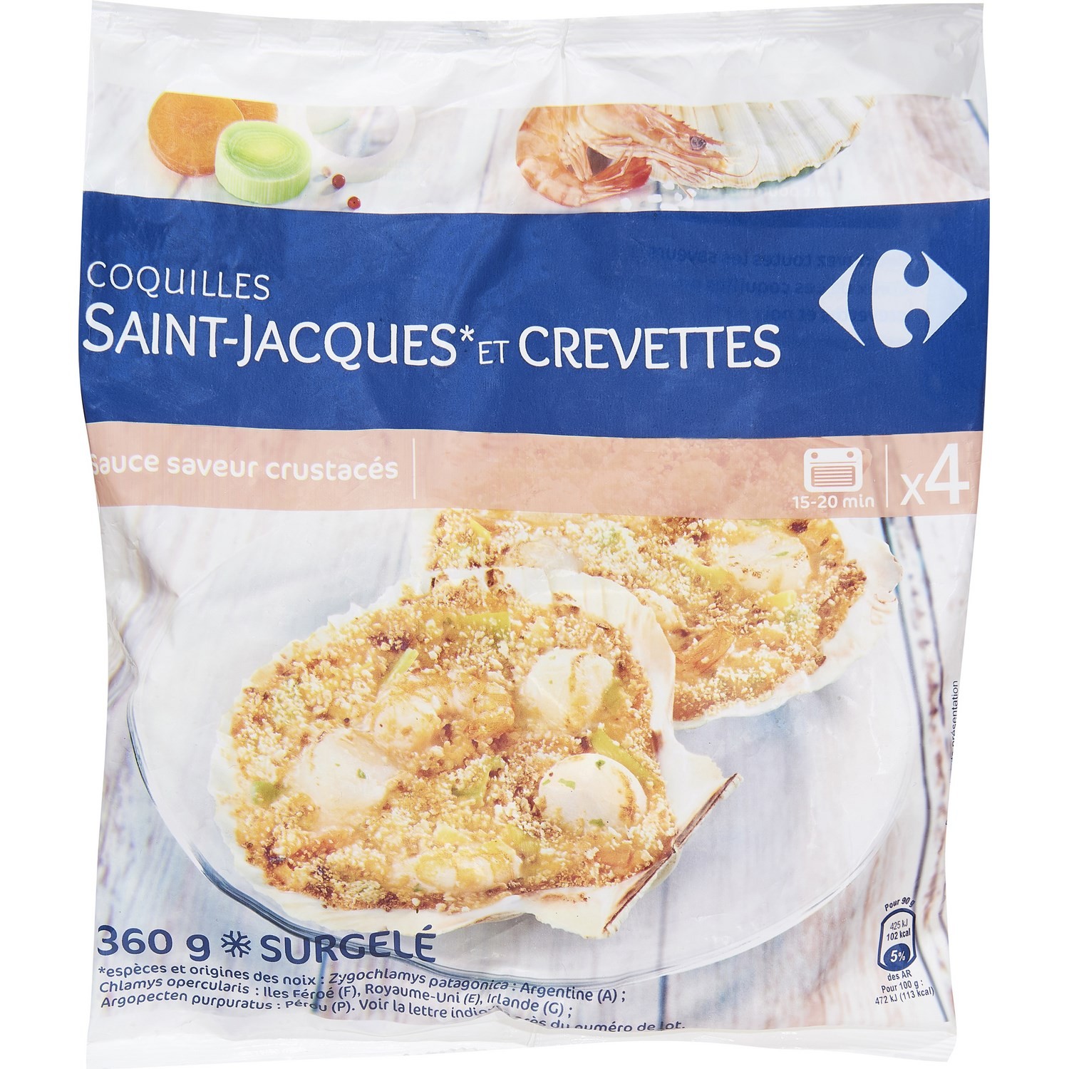 Plat cuisiné coquilles St-Jacques sauce crustac...