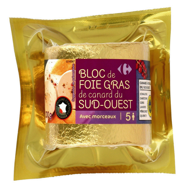 Bloc de Foie Gras de canard I.G.P. du Sud-Ouest...