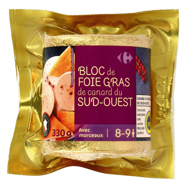 Bloc de Foie Gras de canard I.G.P. du Sud-Ouest...