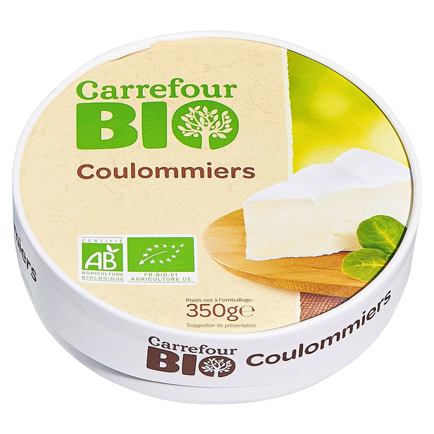 Coulommiers bio au lait pasteurisé CARREFOUR BIO