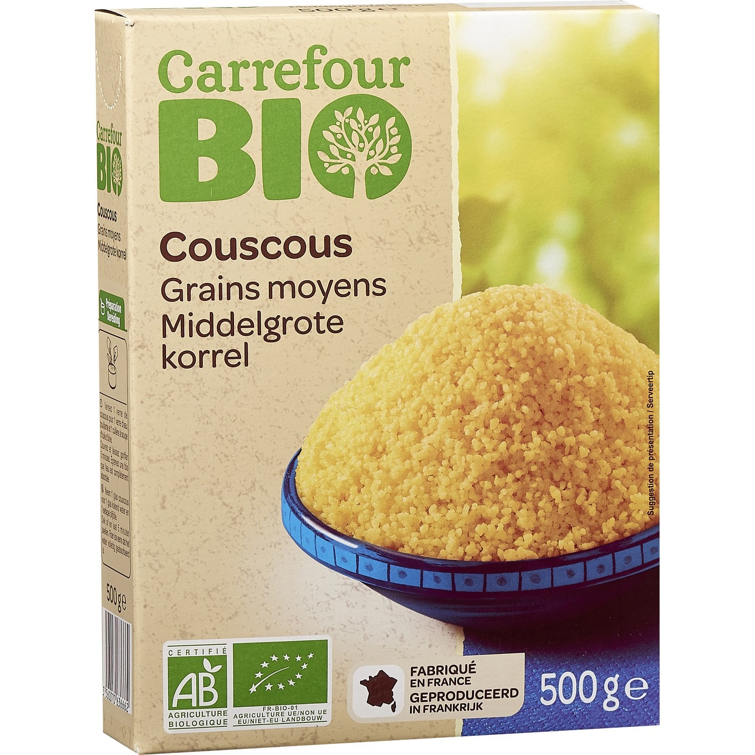 Couscous bio grains moyens CARREFOUR BIO