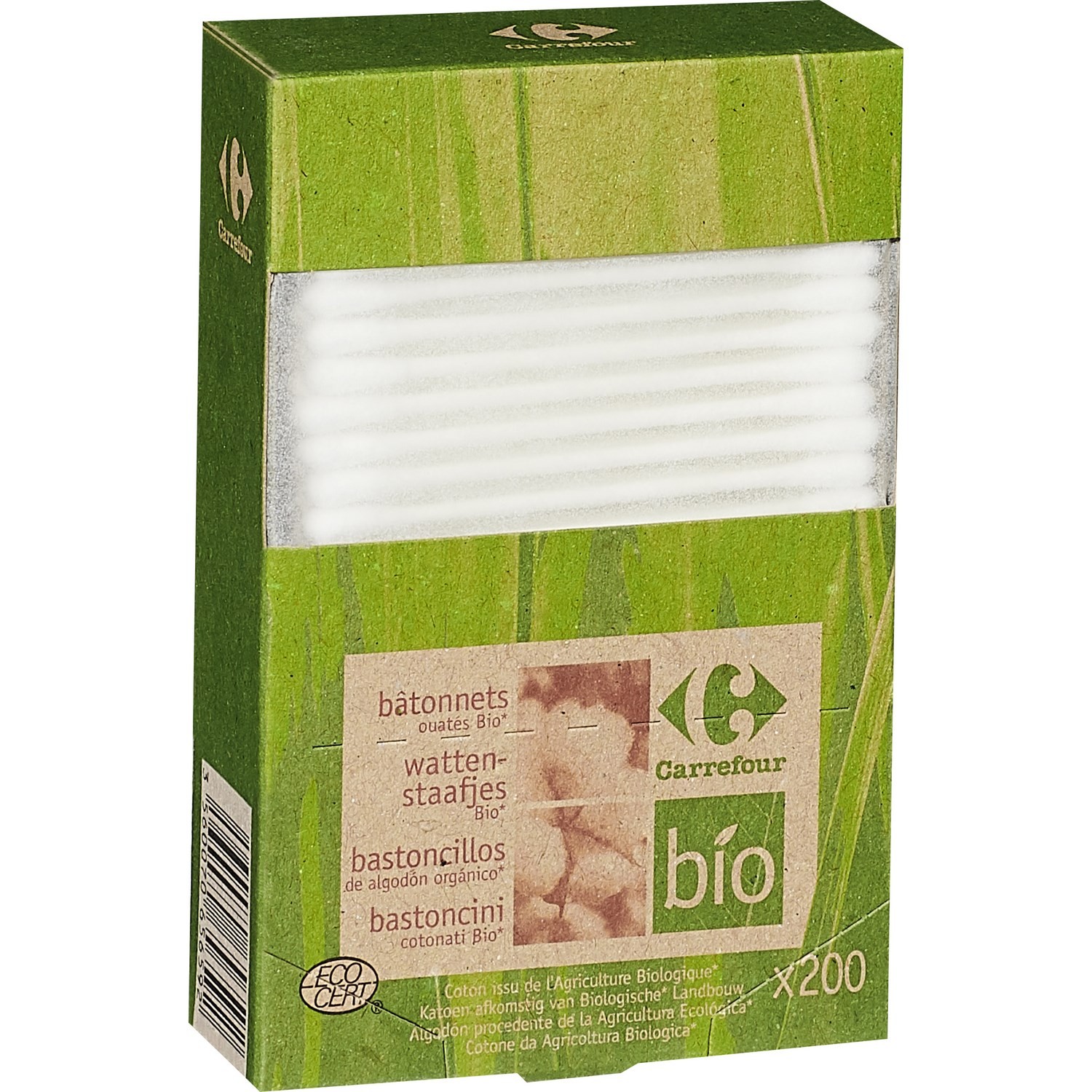 Coton-tiges Bio ouatés CARREFOUR BIO