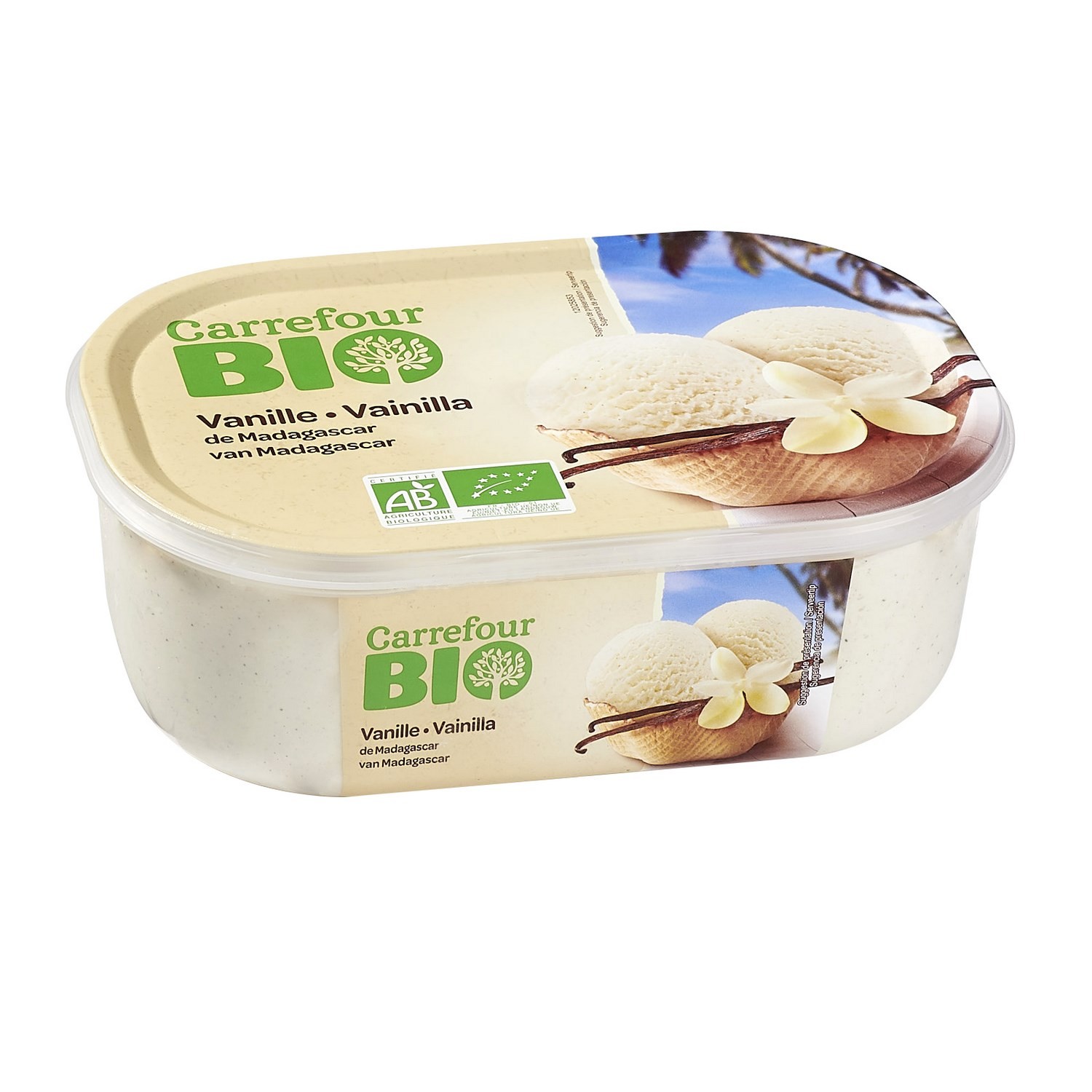 Glace bio vanille de Madagascar CARREFOUR BIO