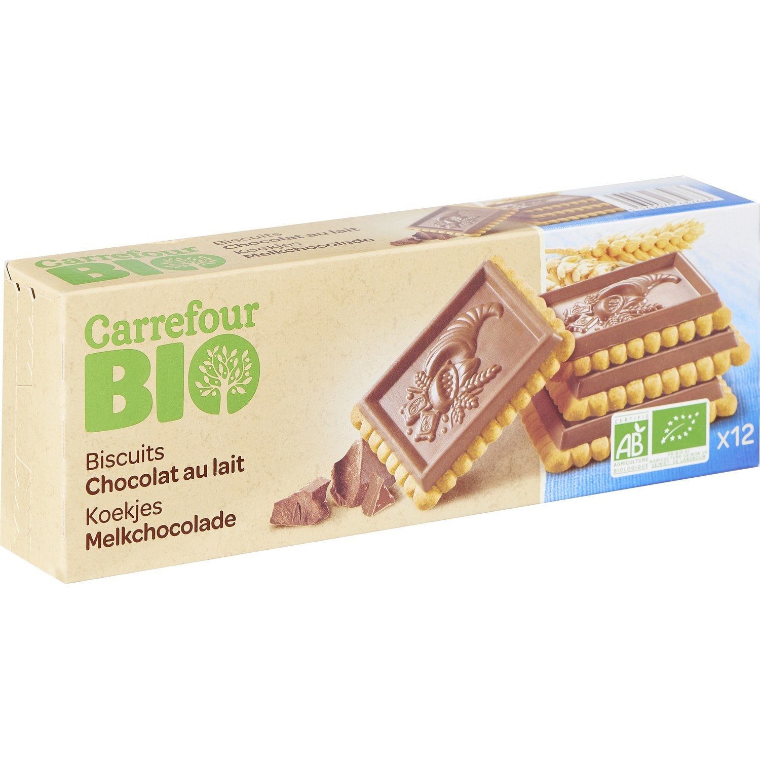 Biscuits chocolat lait Bio CARREFOUR BIO