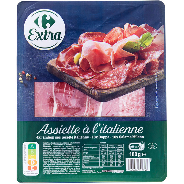 Assiette à l'italienne 