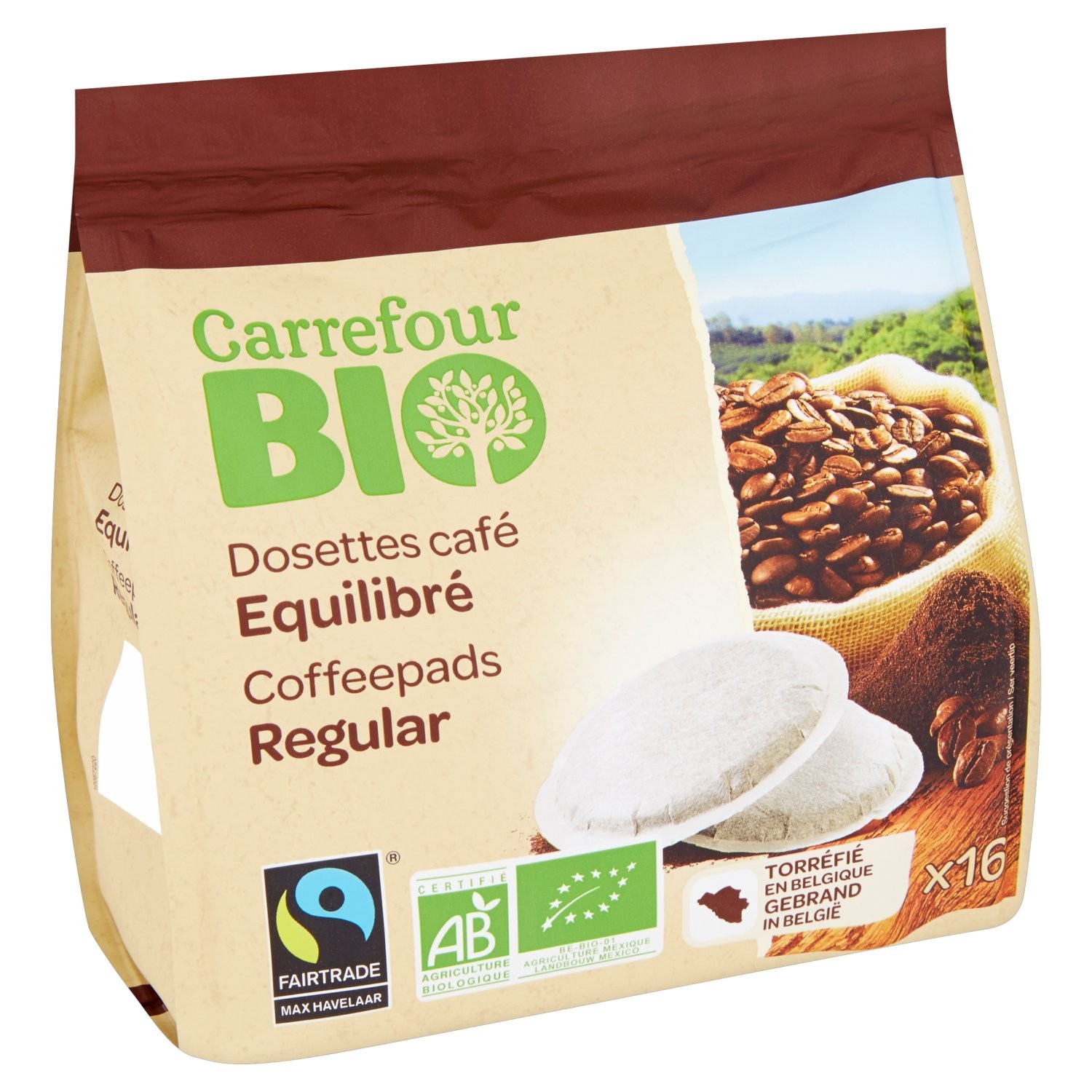 Café dosettes bio équilibré CARREFOUR BIO