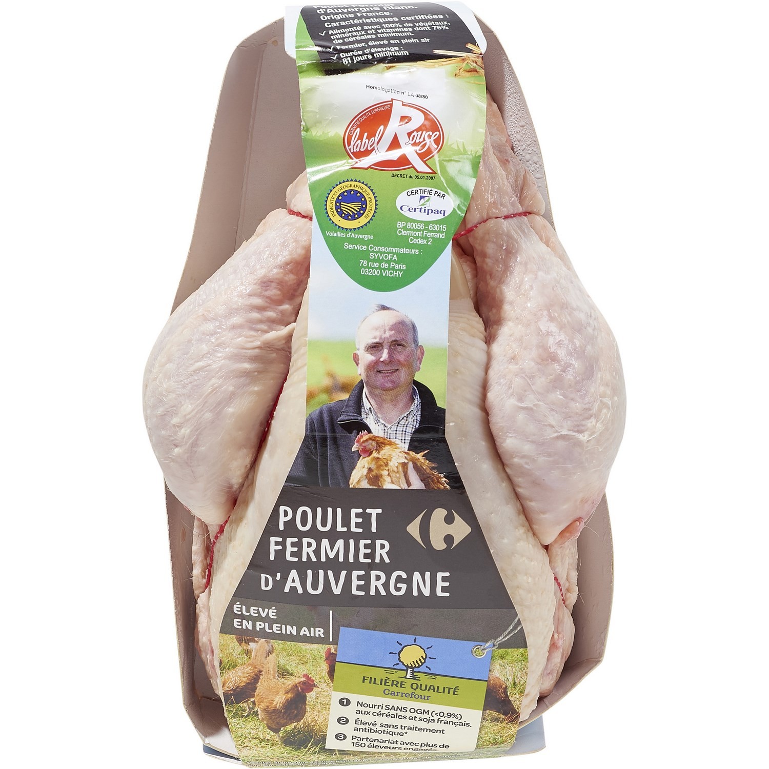Poulet blanc d'Auvergne Label Rouge FILIERE QUA...