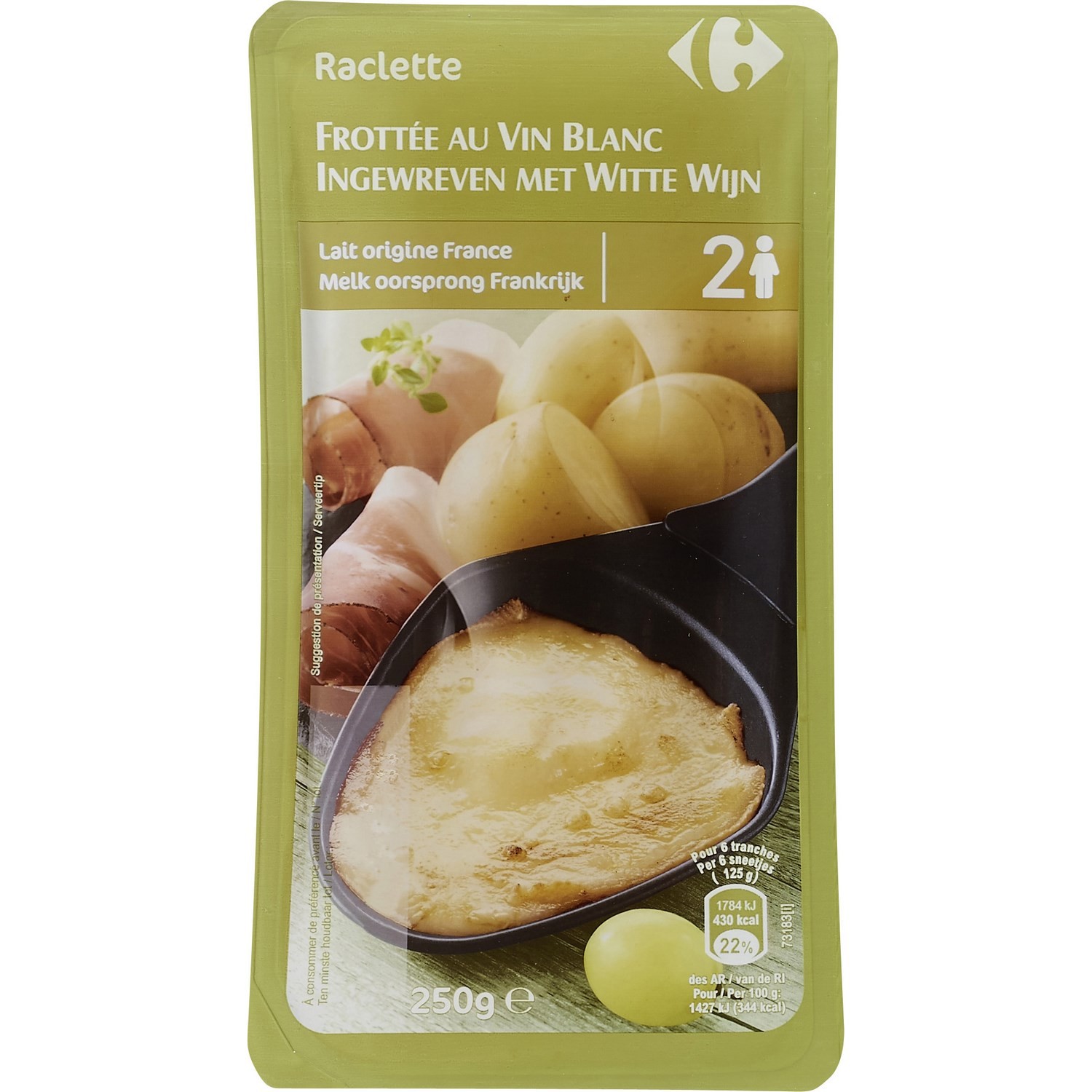 CRF CDM Fromage à raclette frotté au vin blanc CARREFOUR code EAN 3560070753895 
