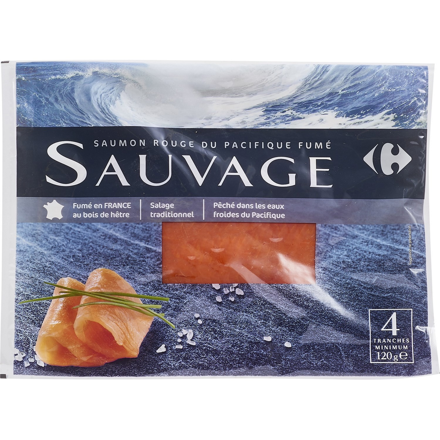 Saumon fumé sauvage Pacifique CARREFOUR
