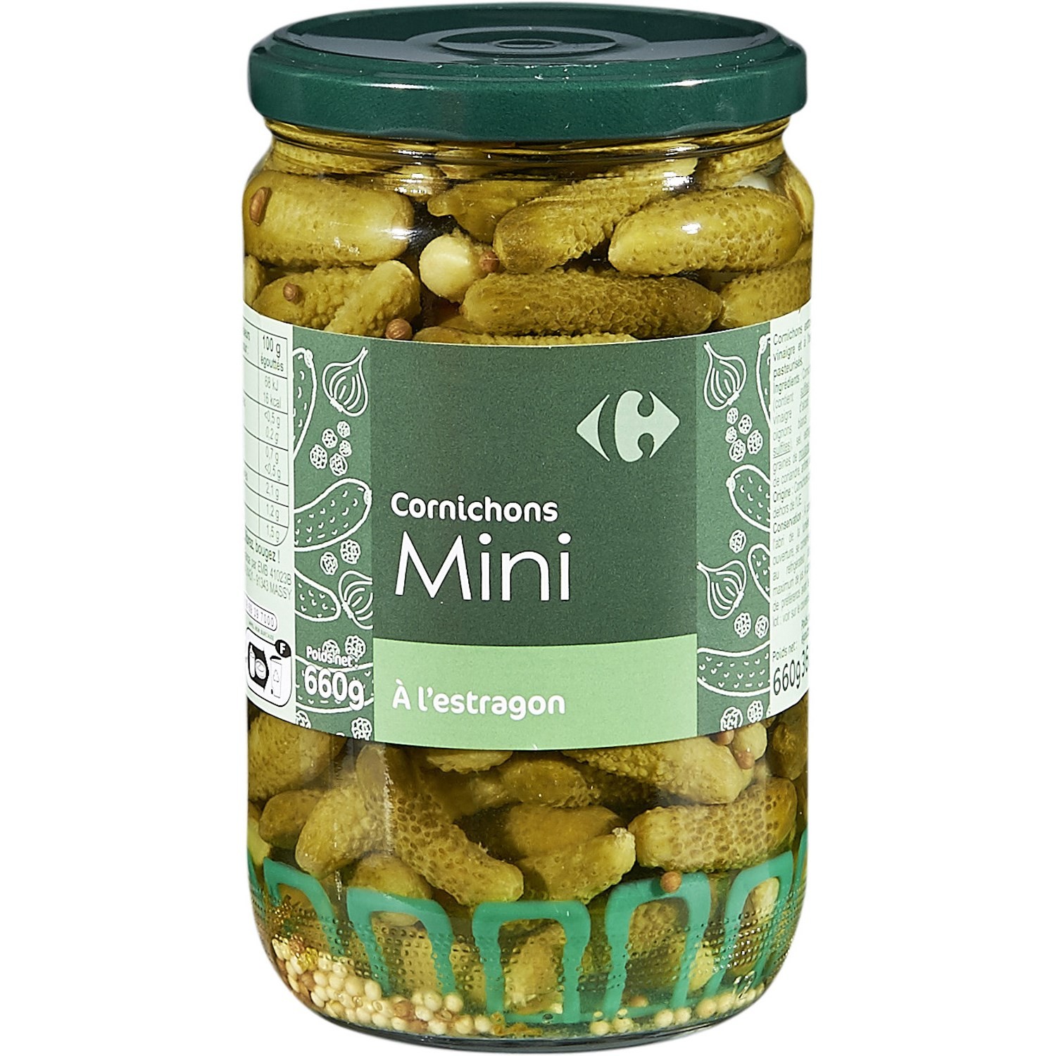Mini cornichons à l'estragon CARREFOUR