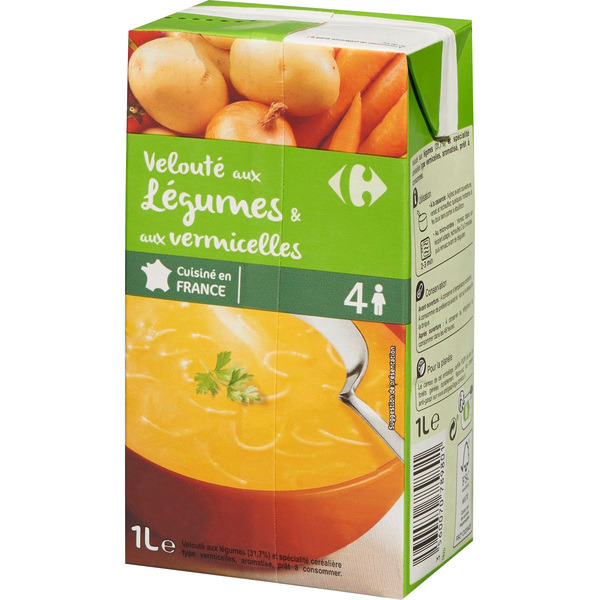 Velouté aux légumes & vermicelles 
