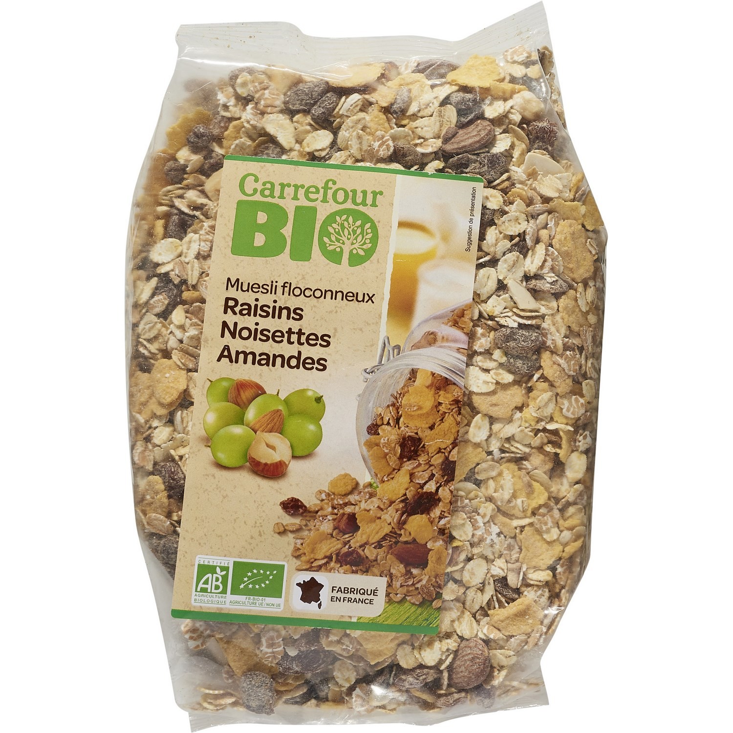 Céréales bio muesli raisins/noisettes/amandes C...