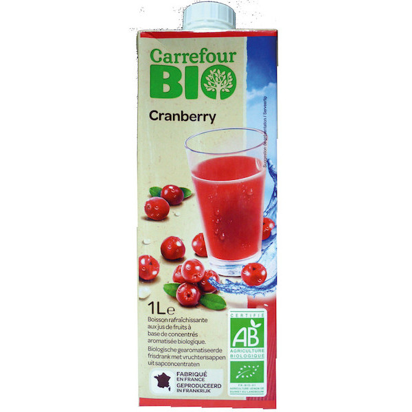 Carrefour Bio Boisson aux cranberries code EAN 3560070794744 