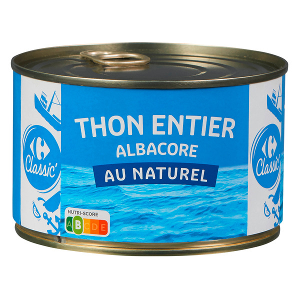 Thon Entier Albacore au naturel