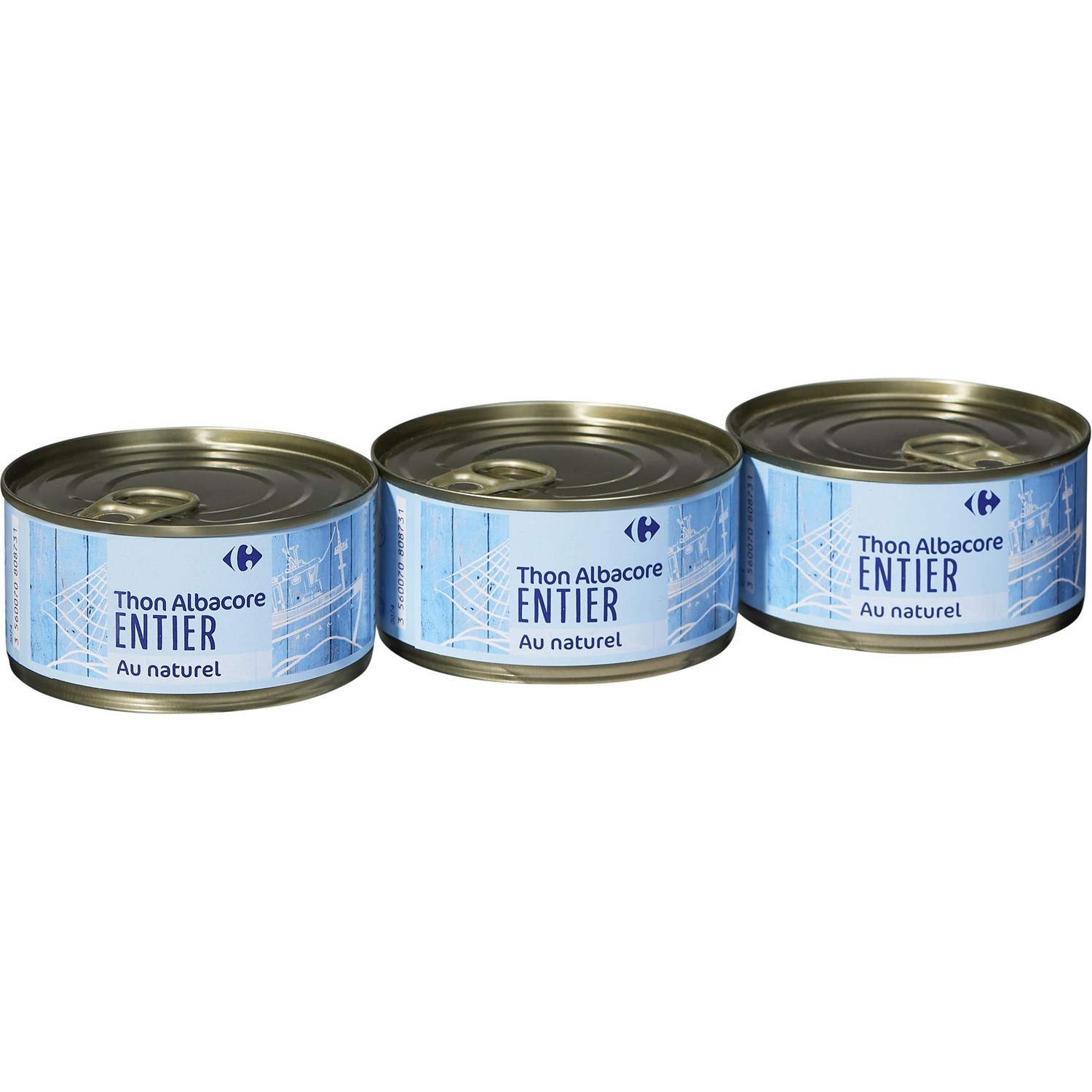 Thon albacore entier au naturel CARREFOUR