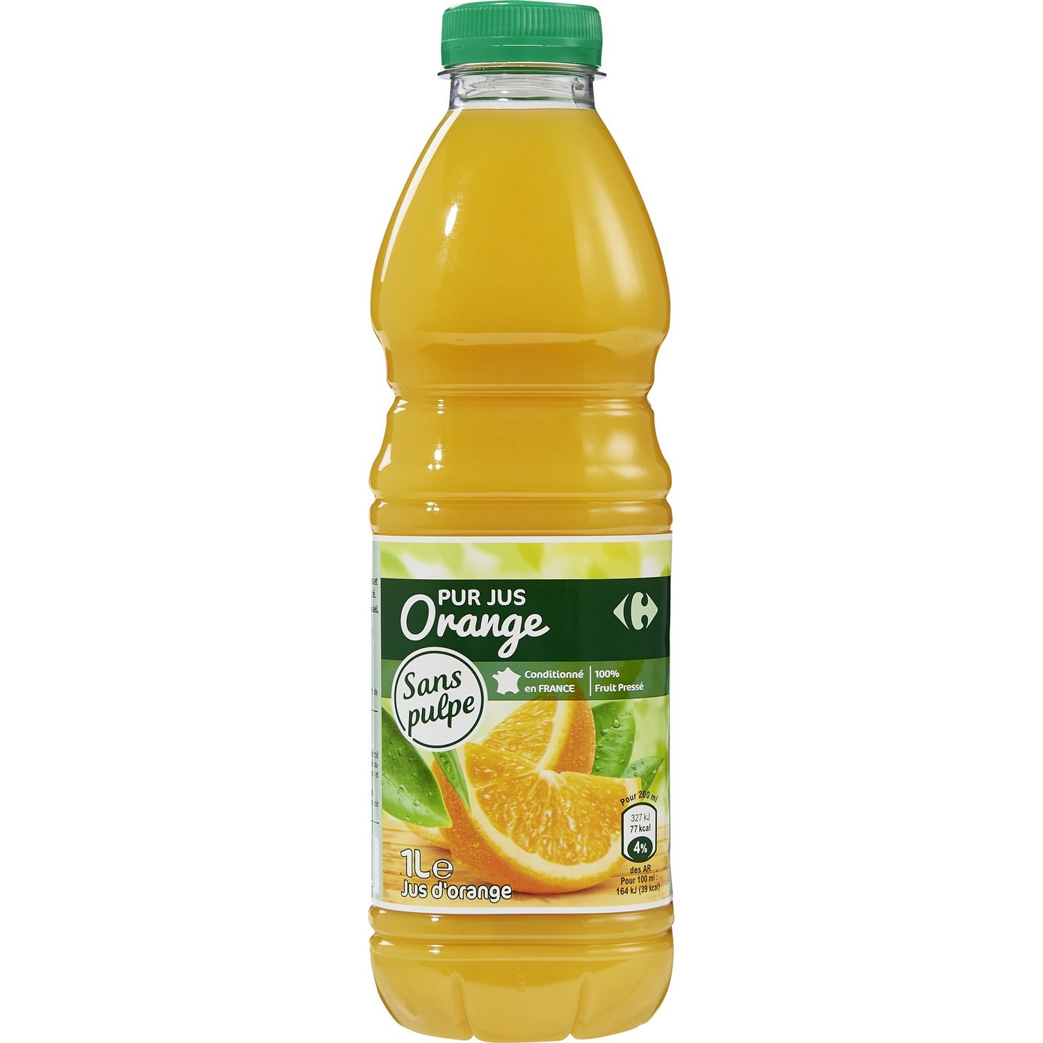 Jus d'orange sans pulpe pur jus CARREFOUR