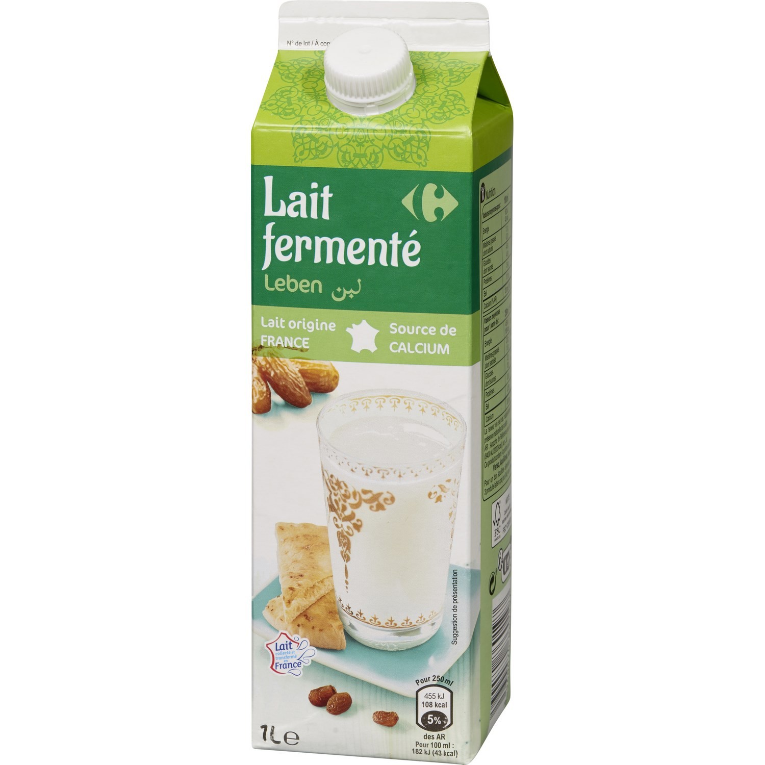 CARREFOUR Lait Fermenté Calcium CARREFOUR code EAN 3560070860197 