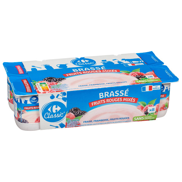 Yaourts Brassé aux fruits mixés

