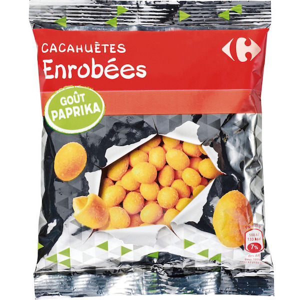 CACAHUÈTES ENROBÉES GOÛT PAPRIKA CARREFOUR