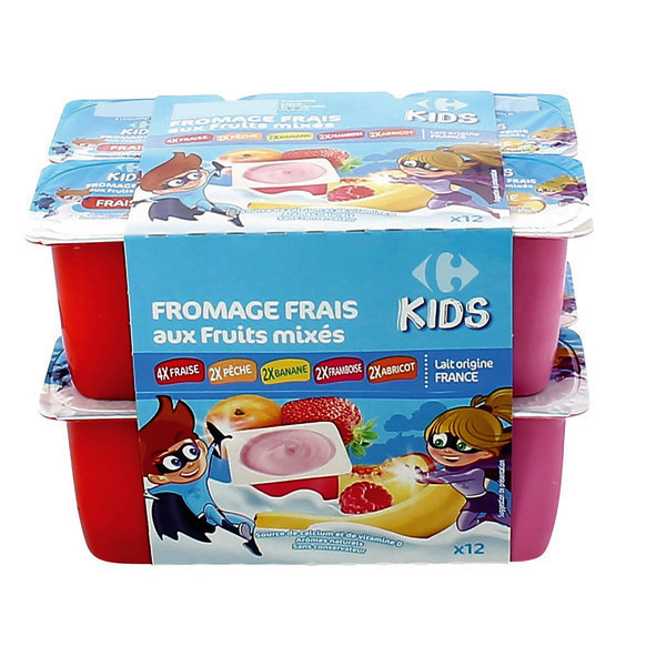 Fromage frais aux fruits mixés