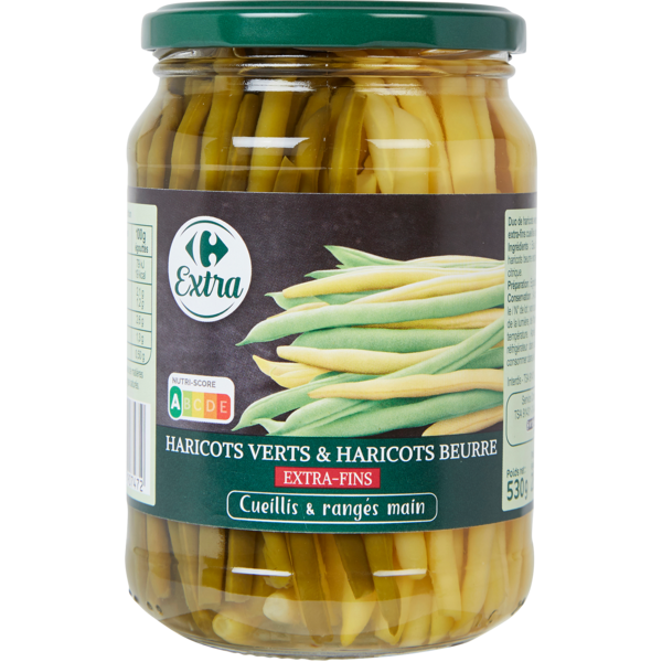 Haricots Extra fins 3560070907472 CARREFOUR EXTRA Haricots Extra fins 3560070907472 CARREFOUR EXTRA