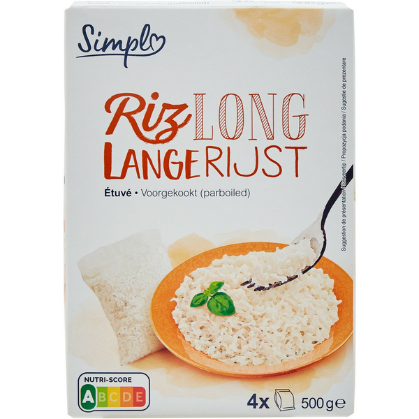 SIMPL Riz long étuvé code EAN 3560070924073 